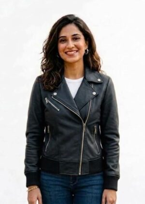 Women’s Classic Black Leather Biker Jacket